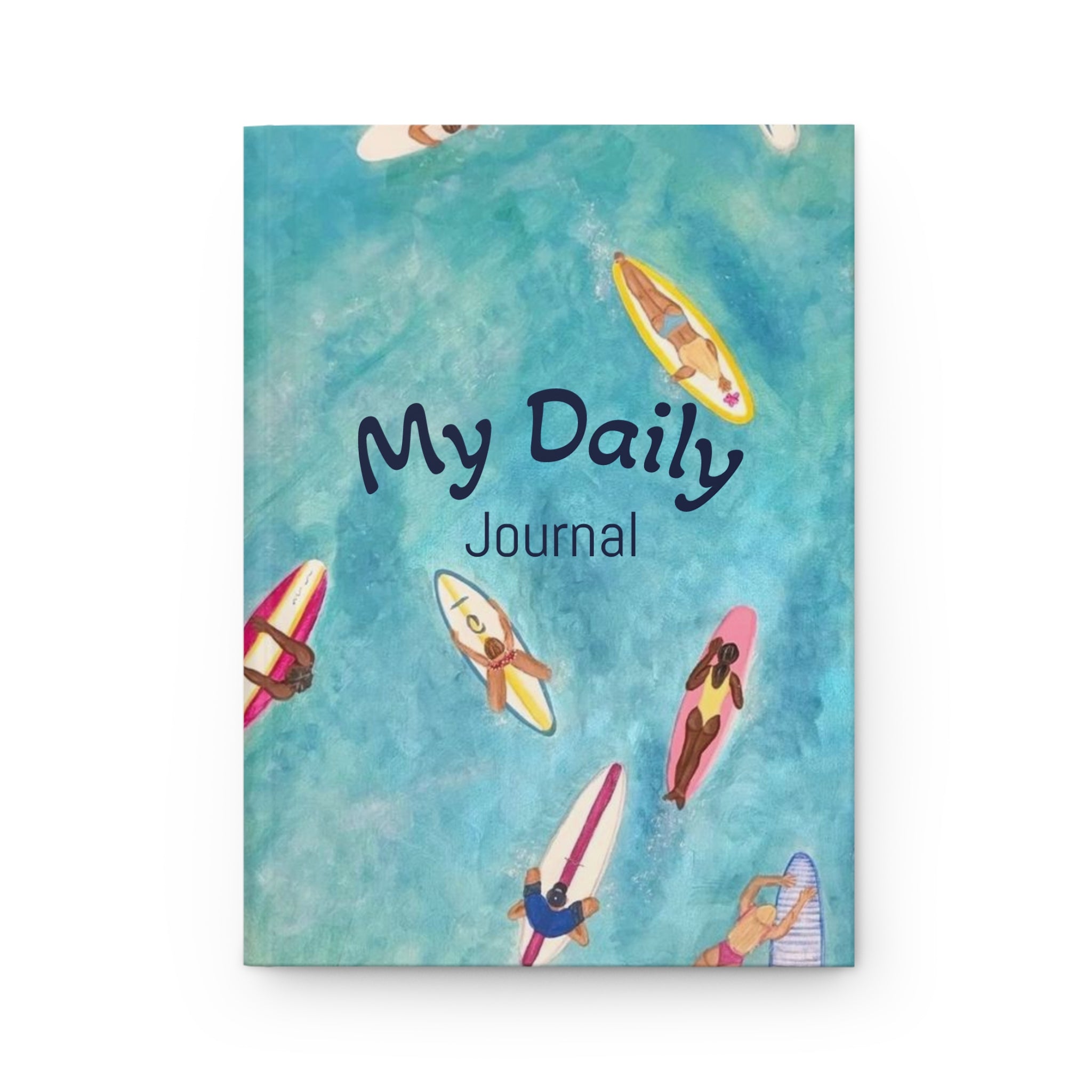 Surfboard Beach Scene Hardcover Journal | My Daily Journal