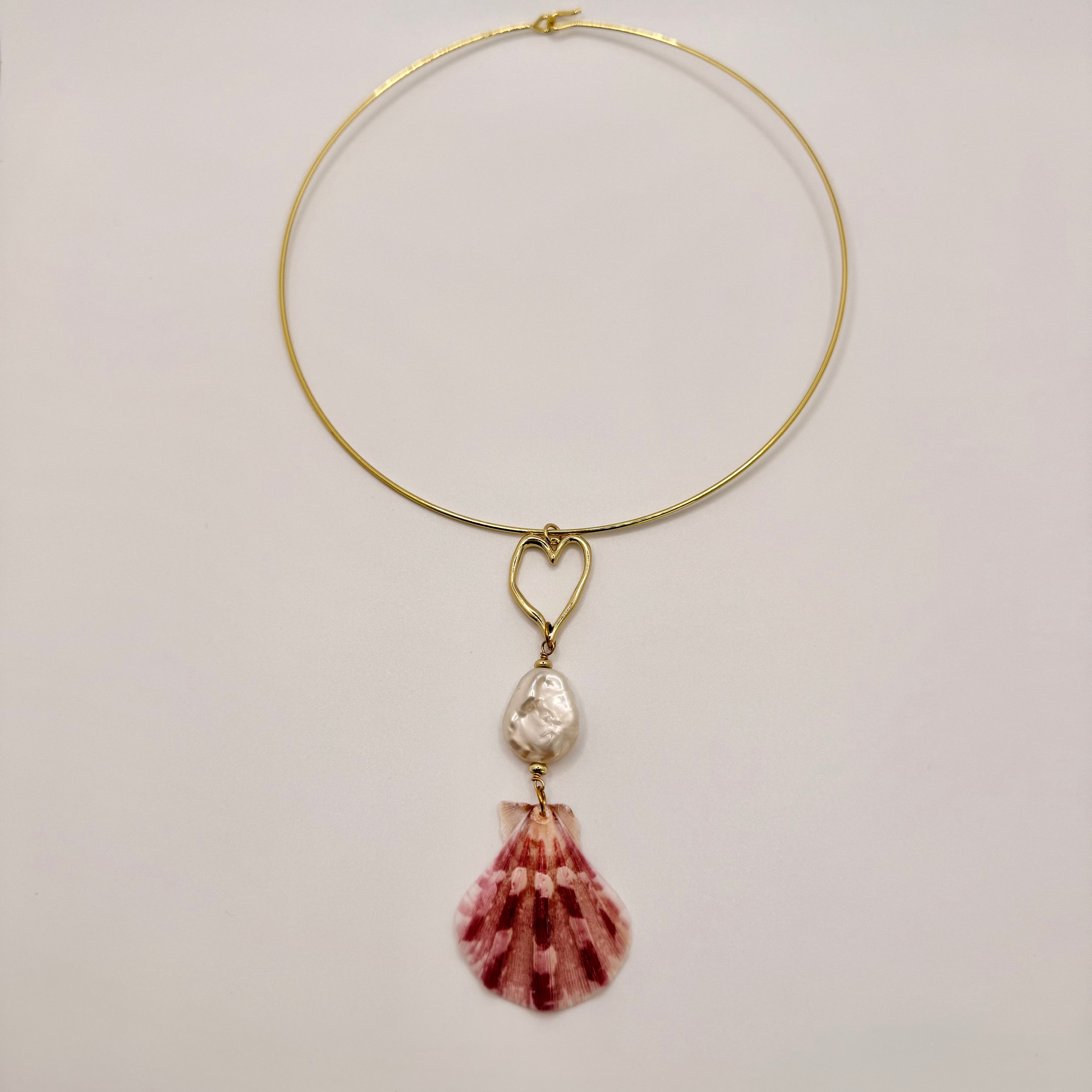 Blushing Tide Heart Choker