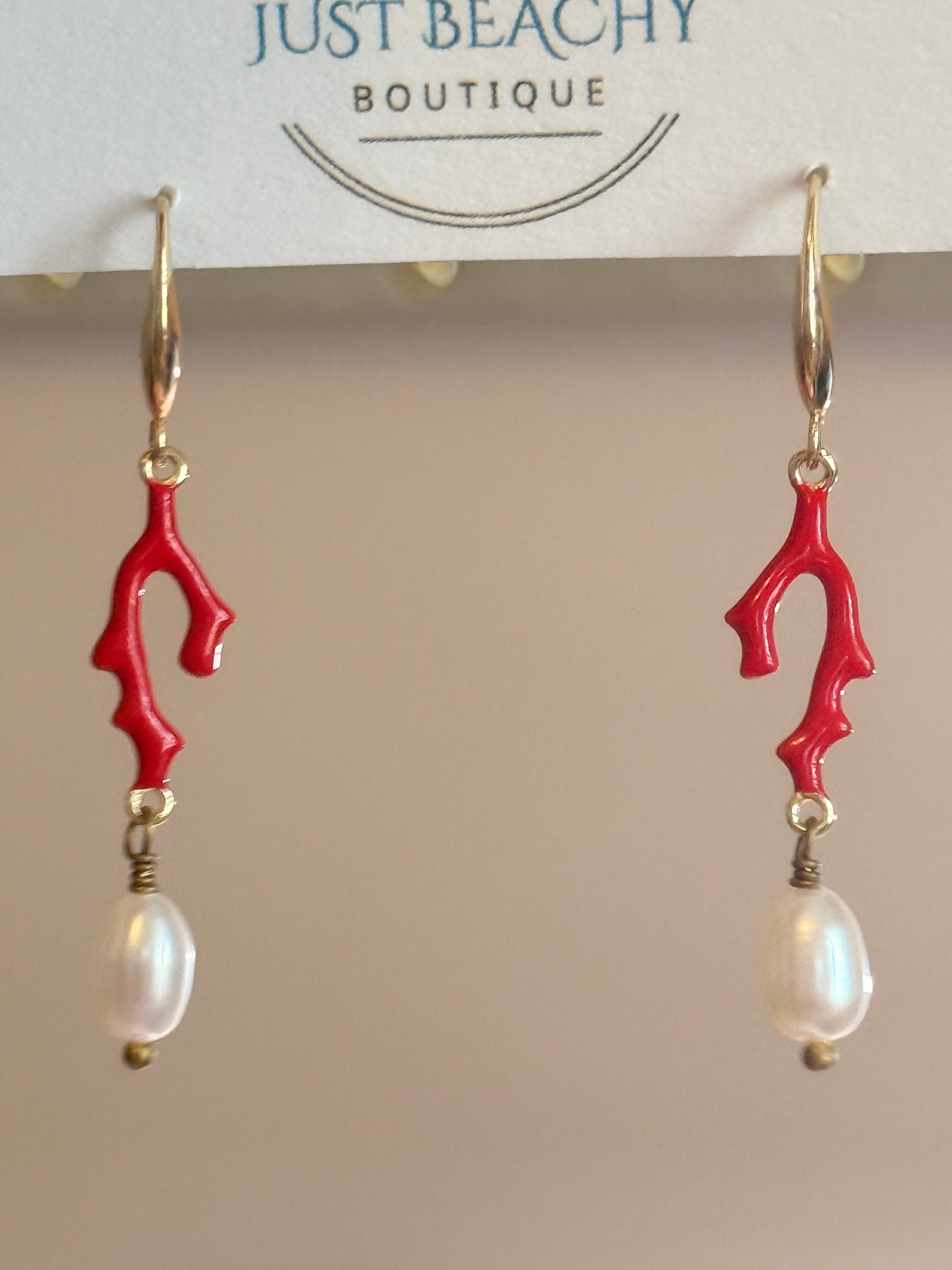 Coral Bloom Earrings