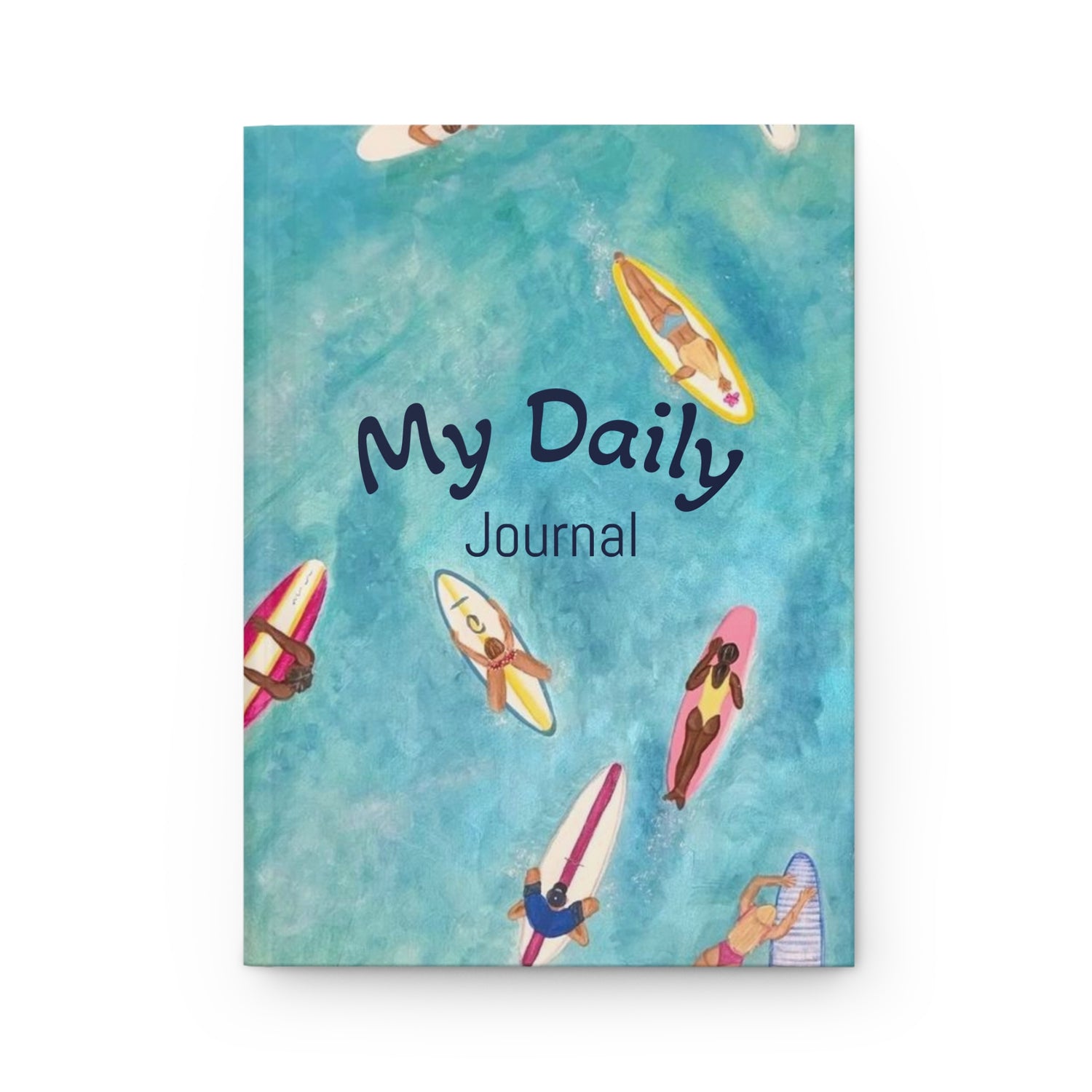 Surfboard Beach Scene Hardcover Journal | My Daily Journal