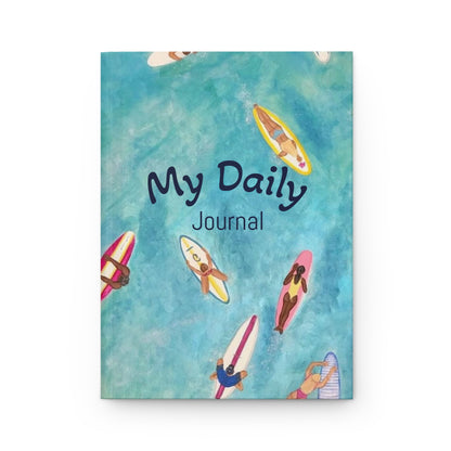 Surfboard Beach Scene Hardcover Journal | My Daily Journal