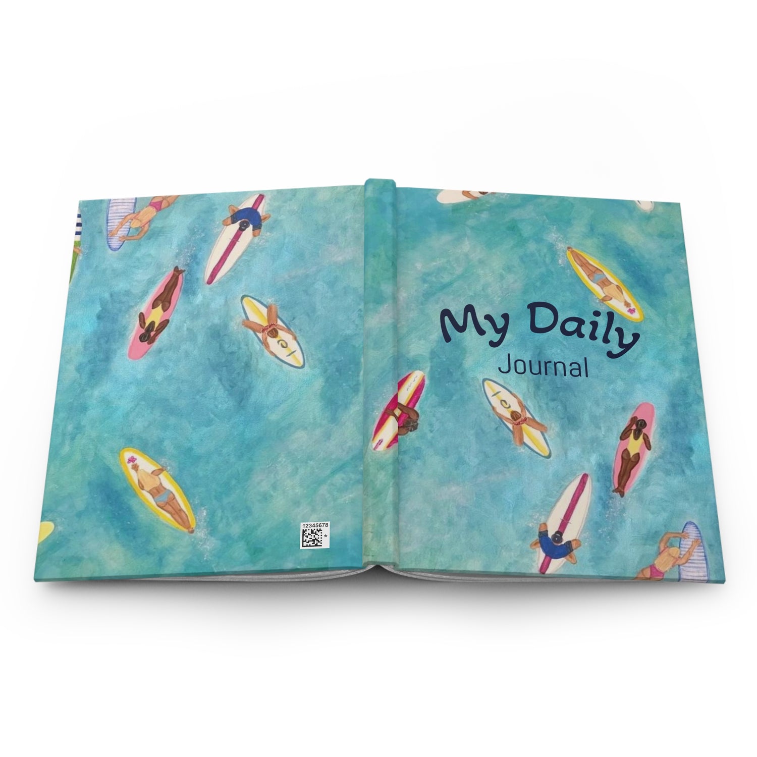 Surfboard Beach Scene Hardcover Journal | My Daily Journal