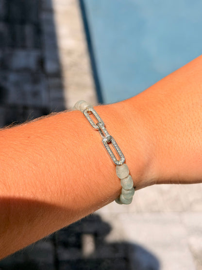 Sea Glass Seafoam Bracelet