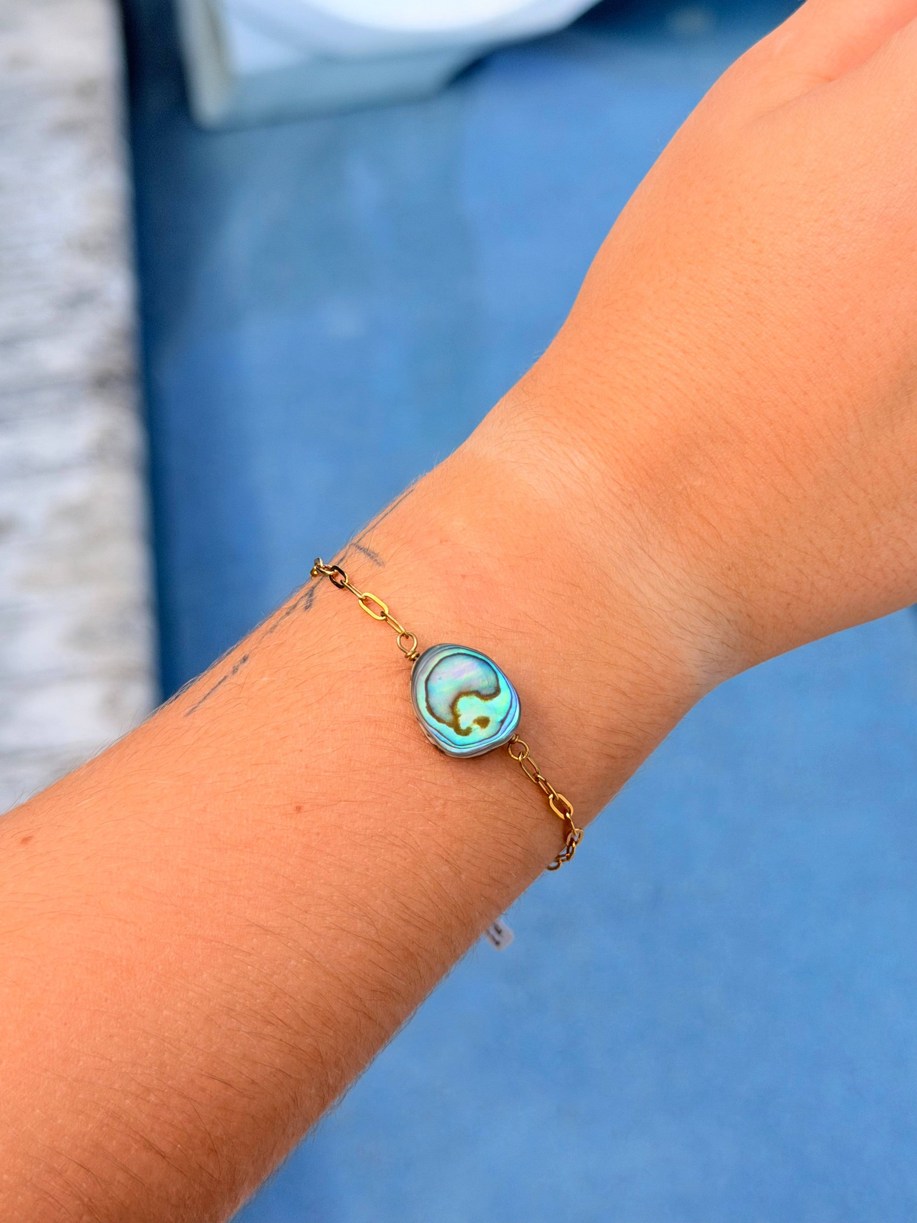Abalone Moon Bracelet