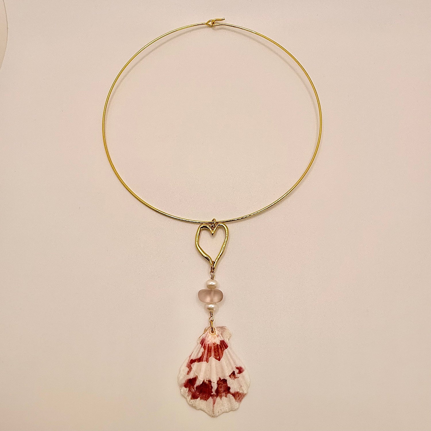 Blushing Tide Heart Choker