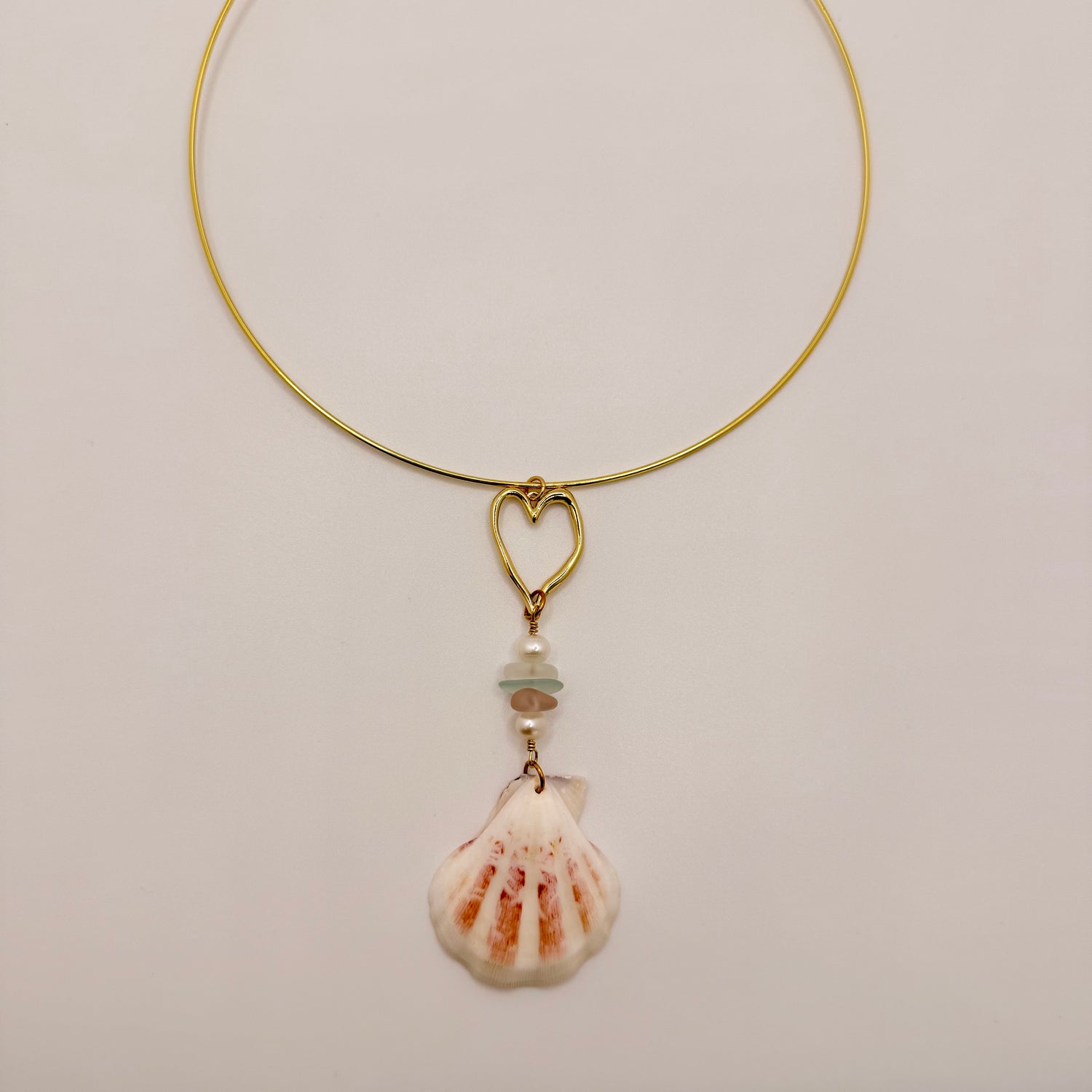 Blushing Tide Heart Choker