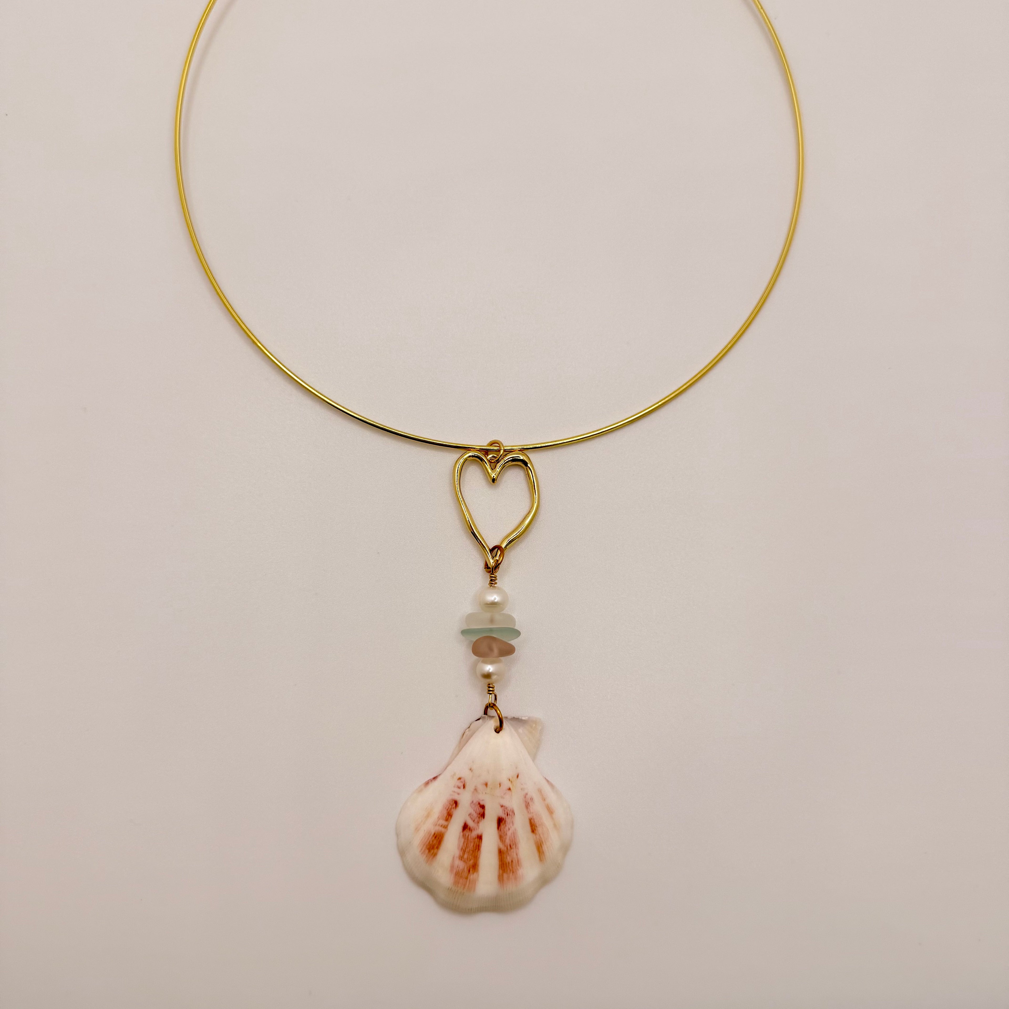 Blushing Tide Heart Choker