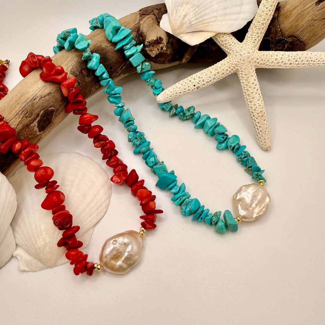 Coastal Contrast Baroque Choker