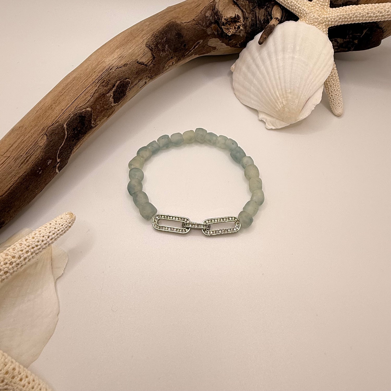 Sea Glass Seafoam Bracelet
