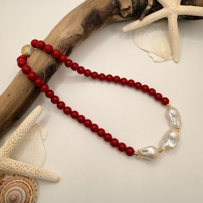 Salt &amp; Pearl Statement Necklace