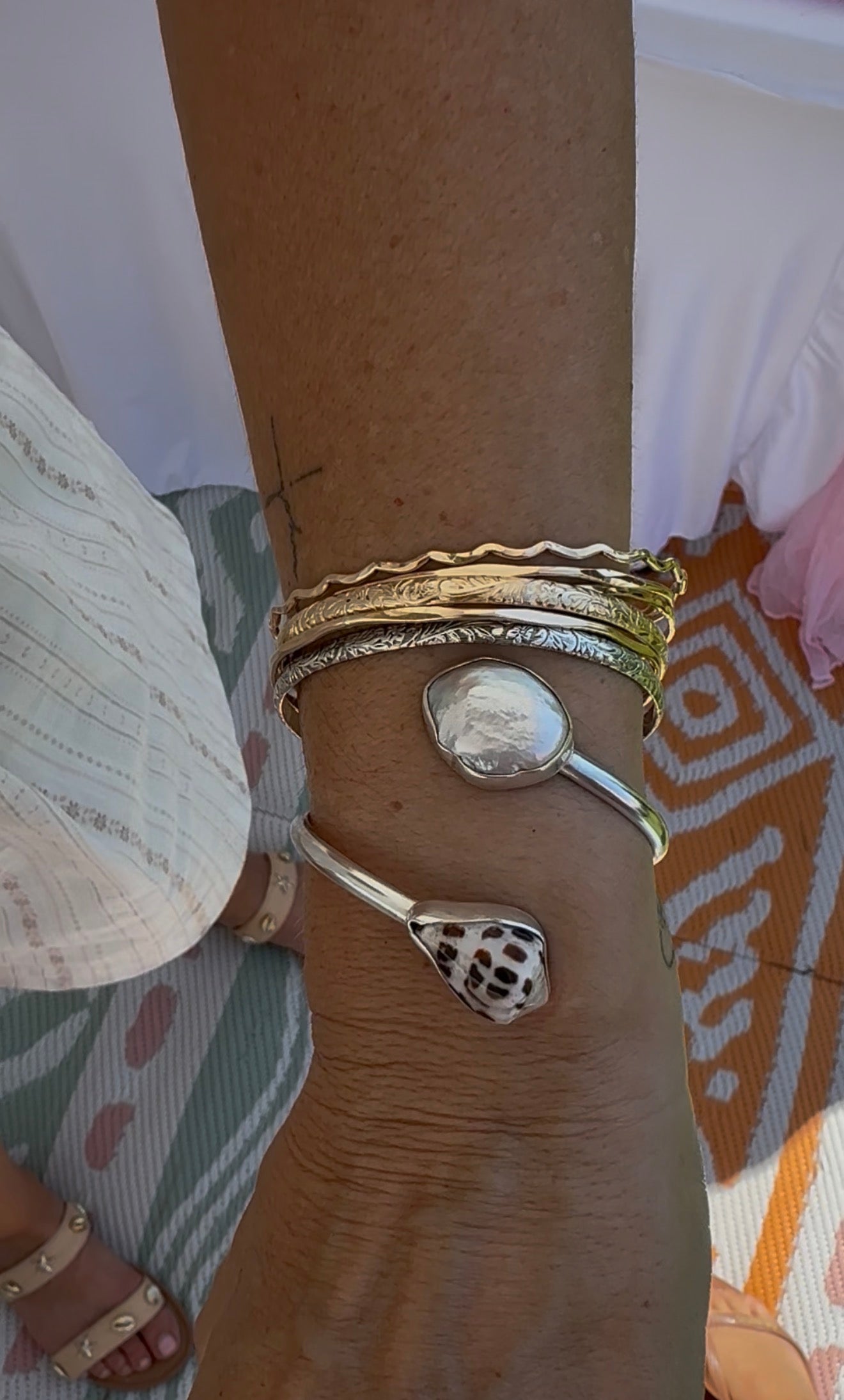 Ocean Elements Snake Cuff Bracelet (MADE TO ORDER)