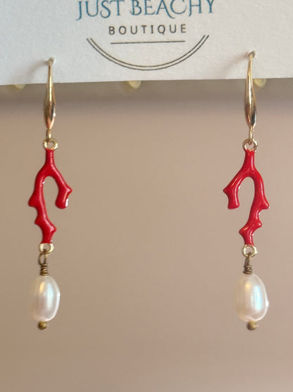 Coral Bloom Earrings