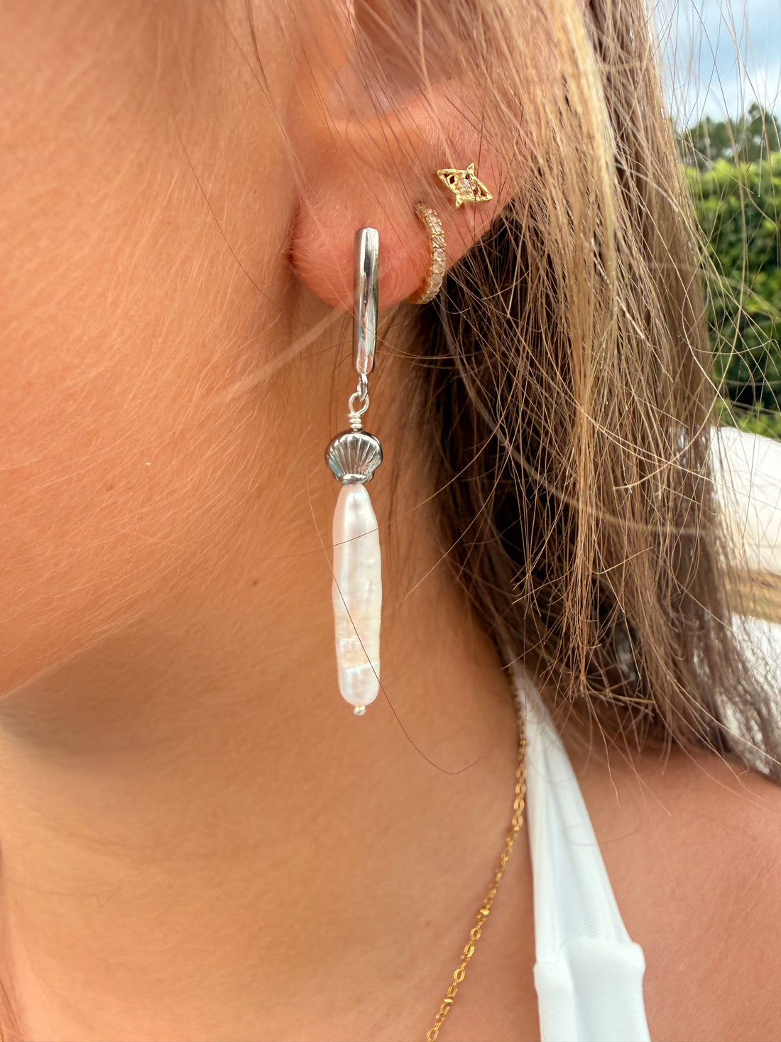 Whitecap Pearl Earrings