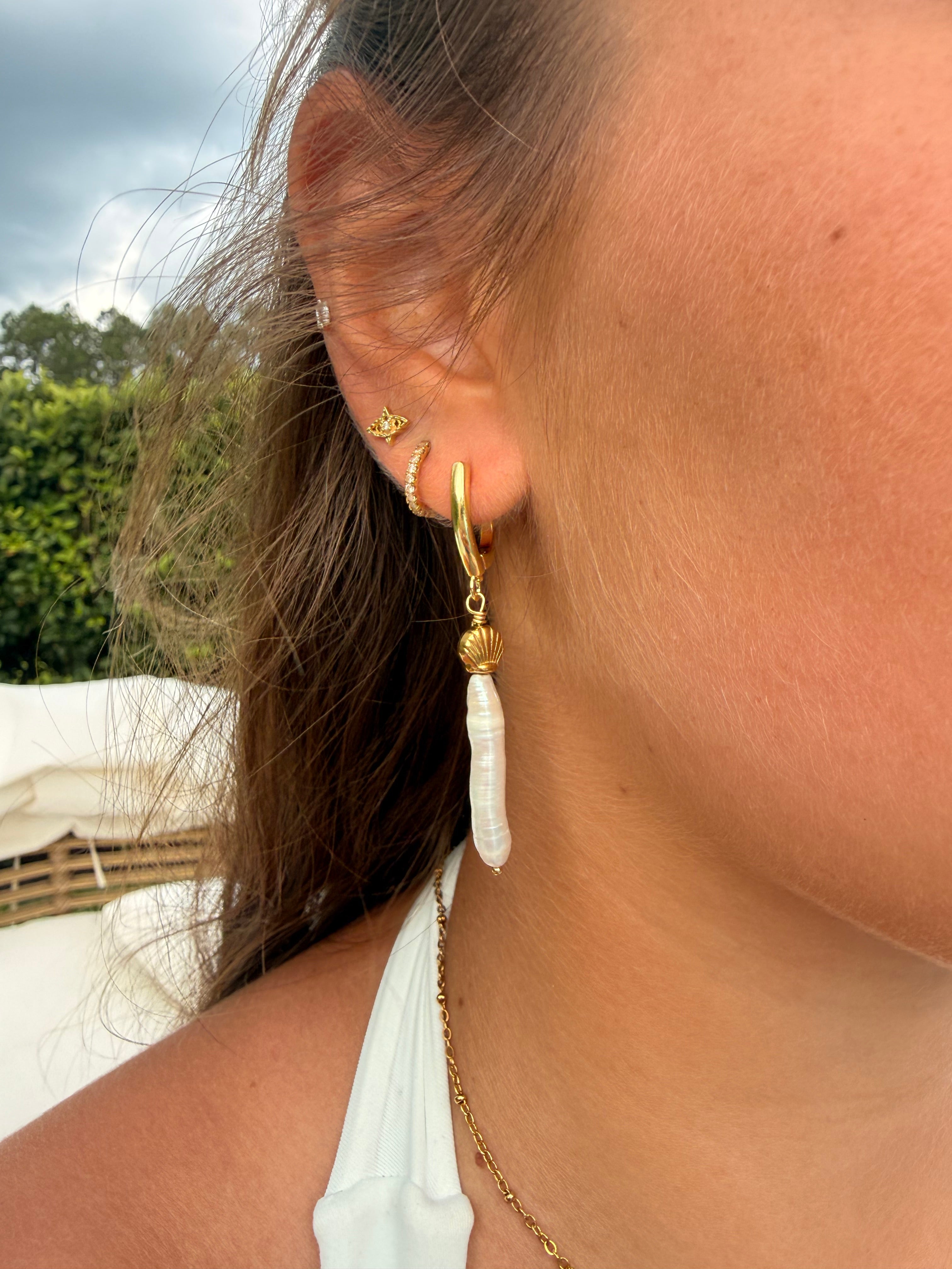 Whitecap Pearl Earrings