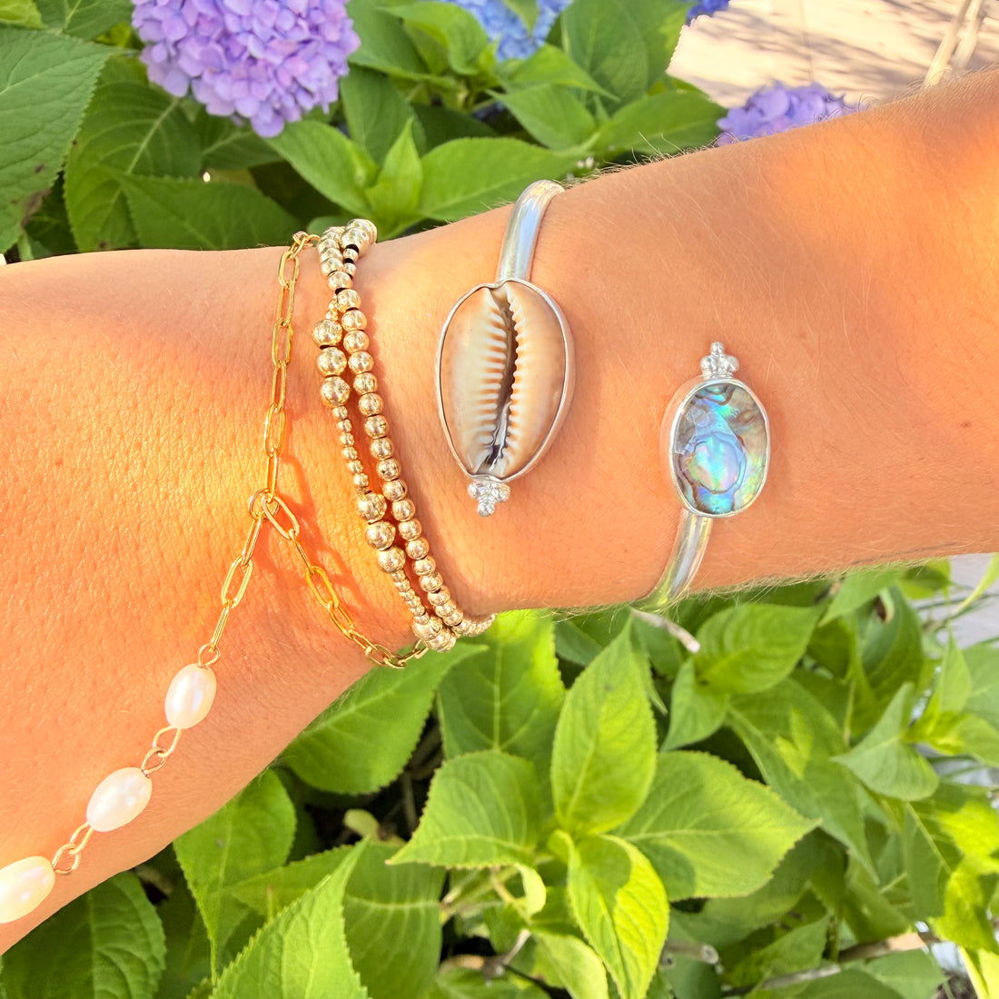 Coastal Cowrie Aura Cuff