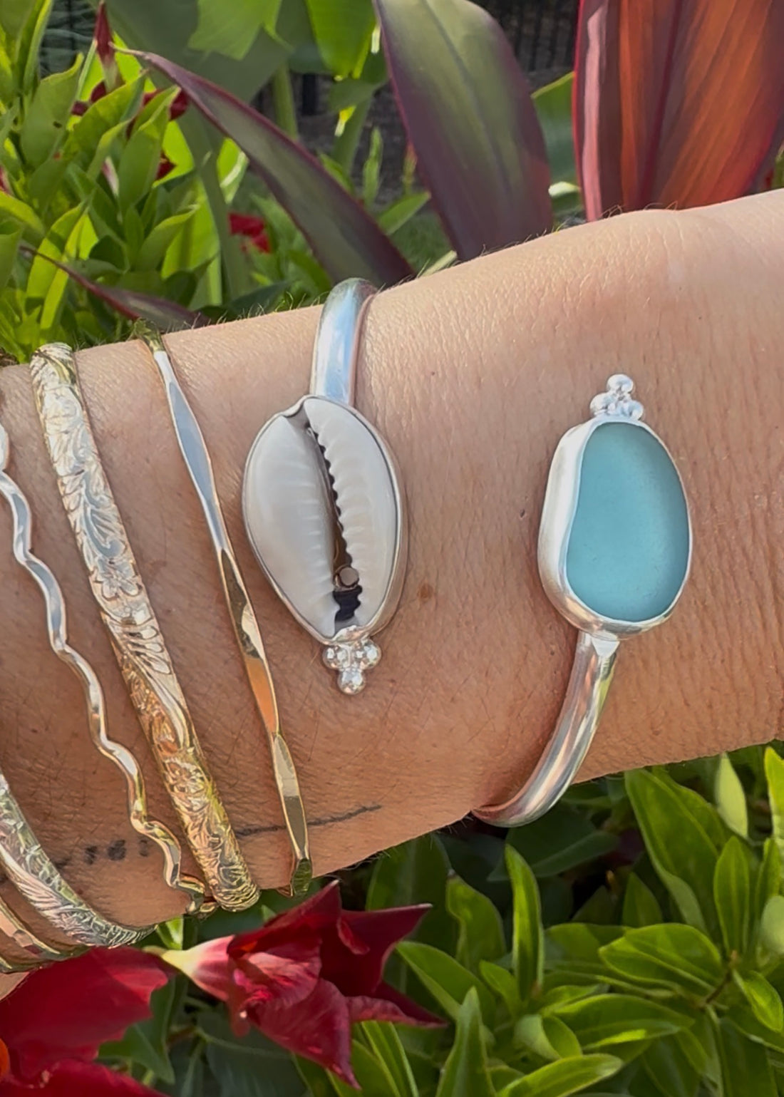 Aqua Sea Serpent Cuff
